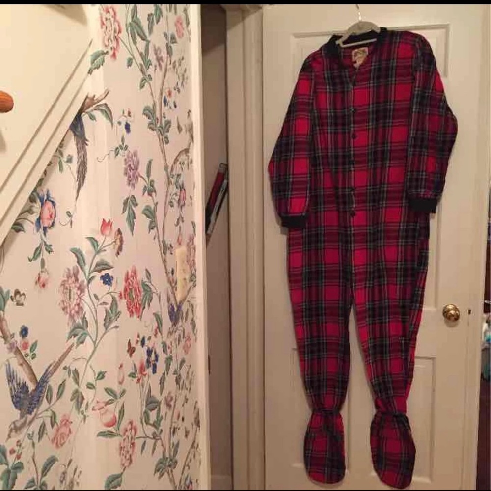 Flannel Plaid Footsie Pajamas Onsie